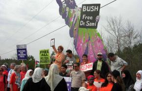 Demonstrating for Dr. Sami Al-Arian in Butner, N.C.