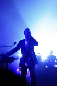 Massive Attack performing in Manchester