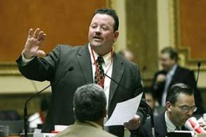 Carl Wimmer addresses the Utah House of Representatives