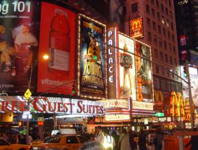 Advertising overload in New York City's Times Square