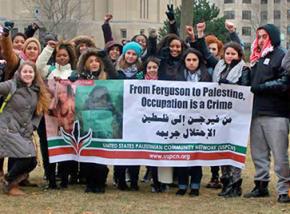 Loyola SJP leads a solidarity action on campus linking struggles from Ferguson to Palestine